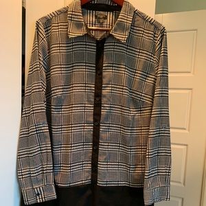 Black & white plaid blouse